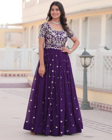 Buy Purple Dresses Gowns for Women by Wedani Online