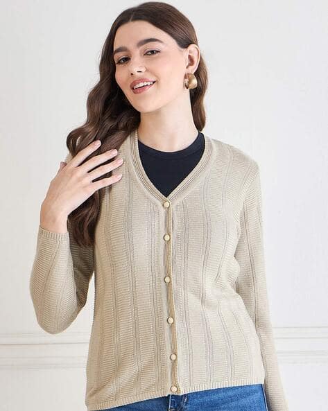 Buy BEIGE Sweaters Cardigans for Women by CLAPTON Online