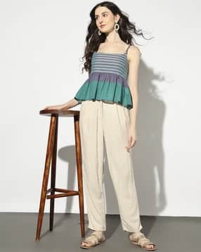 svrnaa by azorte Yarn-Dyed Strappy Top-picture-41
