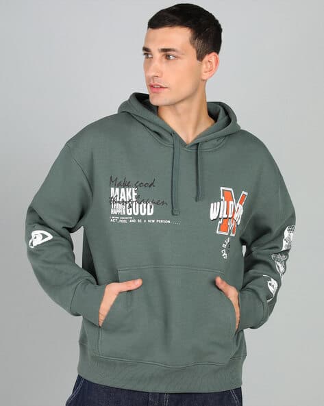 Buy Green Sweatshirt Hoodies for Men by ALAN JONES CLOTHING
