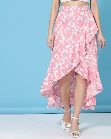 Women Floral Wrap Skirt