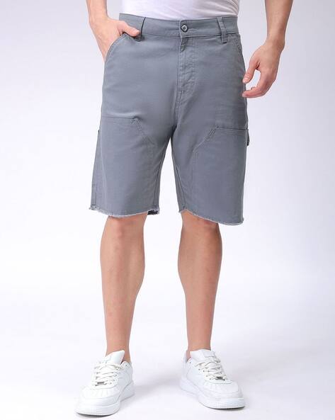 Men Patterned Relaxed Fit Utility Cargo Shorts