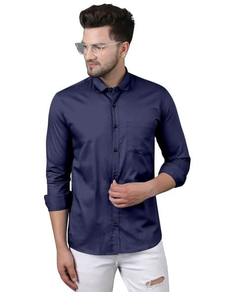 Buy Navy blue Shirts for Men by ZIMLI STORE Online | Ajio.com