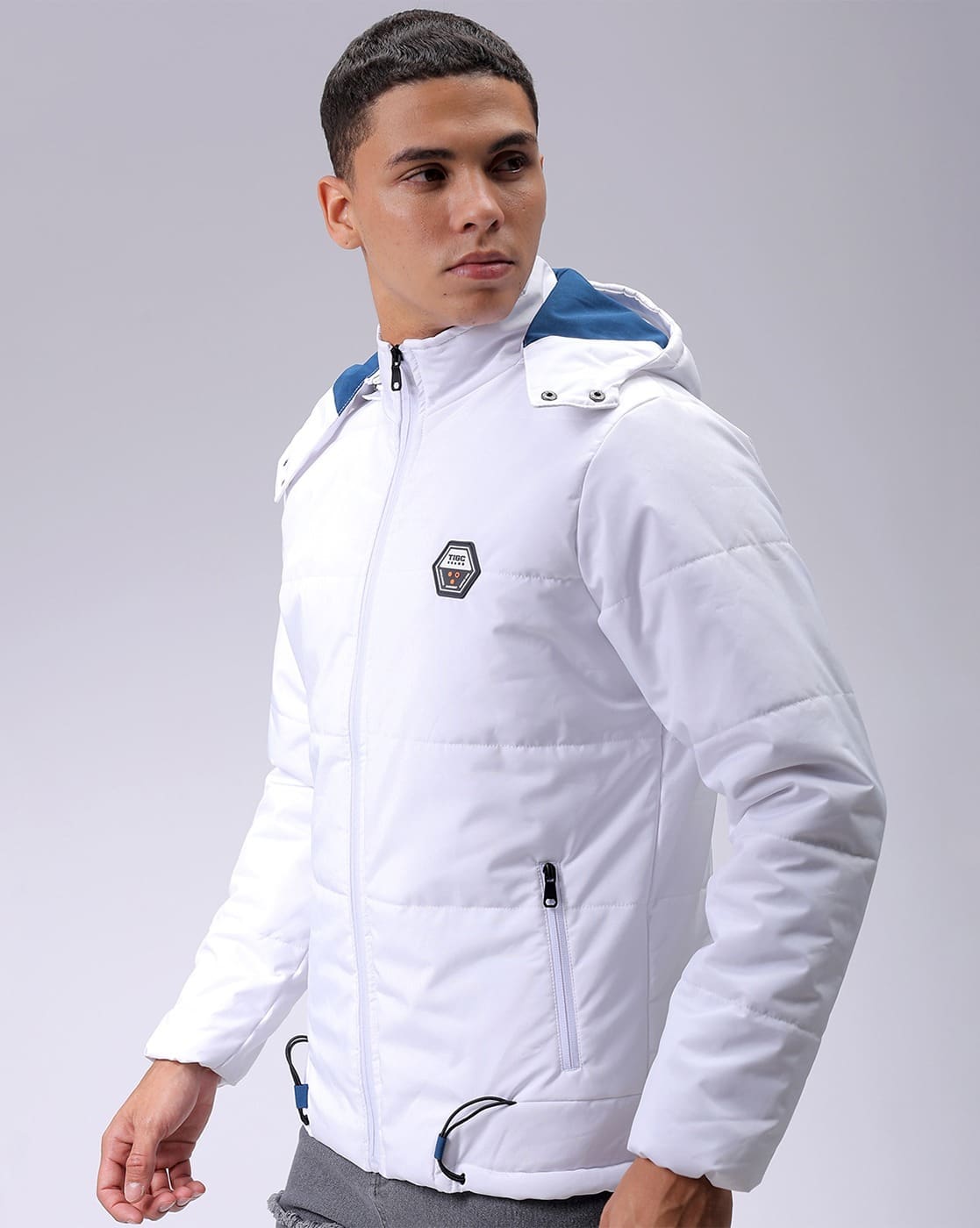 Buy The Indian Garage Co Men Slim Fit Hooded Jacket Online | Ajio.com