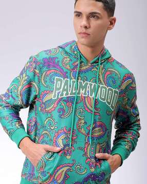 the indian garage co Men Paisley Print Regular Fit Hoodie-picture-10