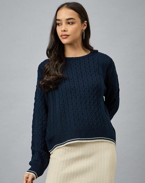 CLUB YORK Women  Ribbed Pullover