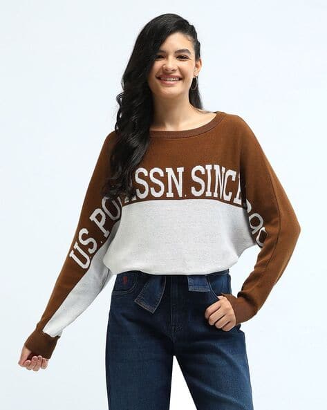 U.S. Polo Assn. Women Colourblock Regular Fit Pullover