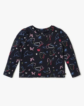 gap kids Cotton Printed Jersey Knit Long Sleeves Top-picture-49