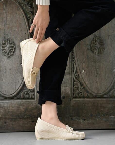 Girls Round-Toe Slip-On Ballerinas