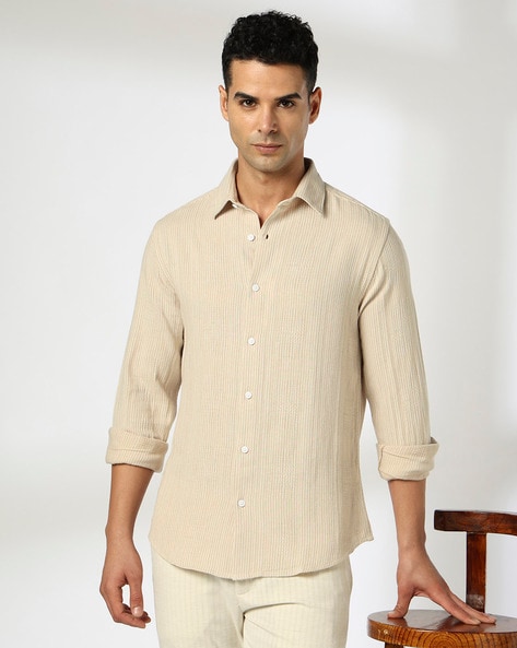 Men Striped Slim Fit Shirt