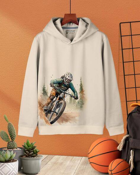 Hellcat Men Cotton Graphic Hoodie