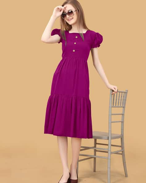 Buy Wine Dresses & Gowns for Women by SHIVADREAM Online | Ajio.com