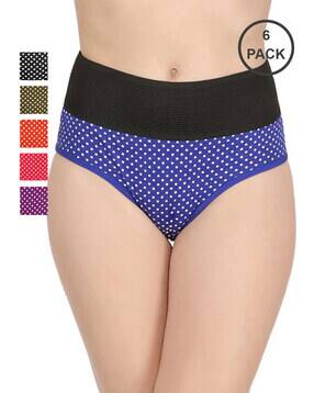 cumsin Women Pack of 6 Printed High-Rise Hipster Panties-picture-7