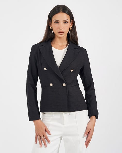 Women Double-Breated Blazer