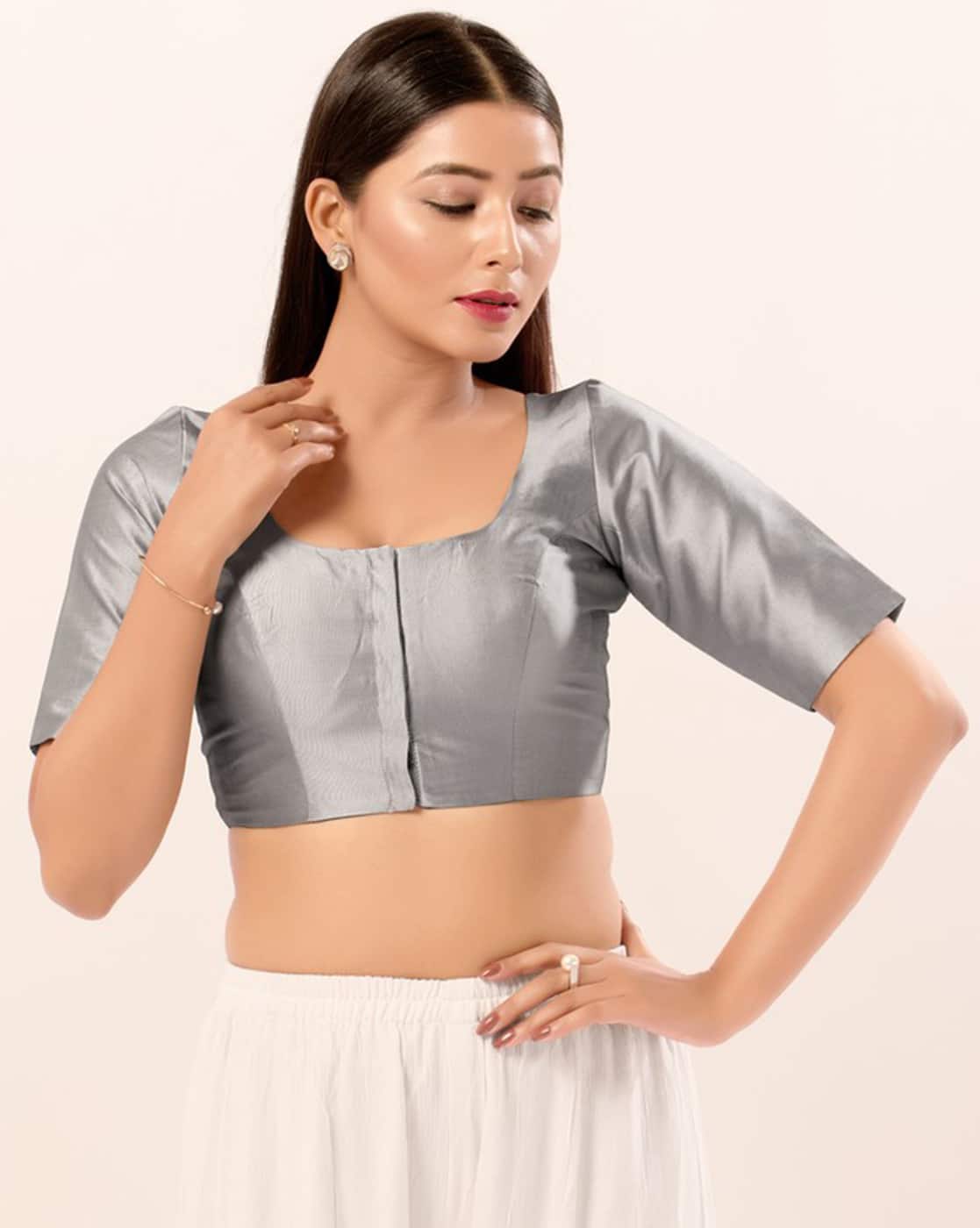 Buy Grey Blouses for Women by Mmore Online | Ajio.com