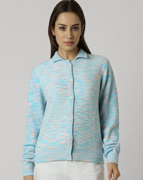 Buy Blue Sweaters Cardigans for Women by Van Heusen Online
