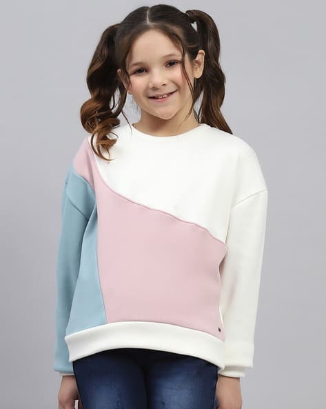 Buy Multi Color Sweatshirts Hoodie for Girls by Monte Carlo