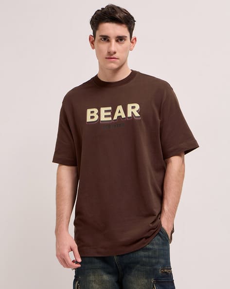 Buy Brown Tshirts for Men by THE BEAR HOUSE Online