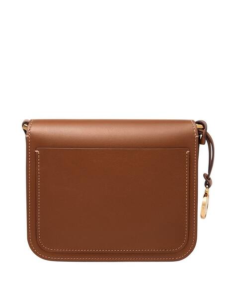 ◇LOW CLASSIC◇ PIGMENT WASHED CROSS POCKET BAG_BROWN_LW255B