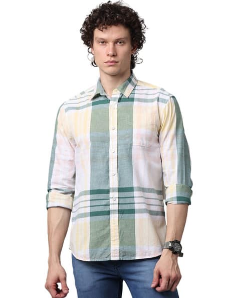 strapless open back dress Men's Orange Casual Short Sleeve Slim Fit Linen Shirt  Wearhouse