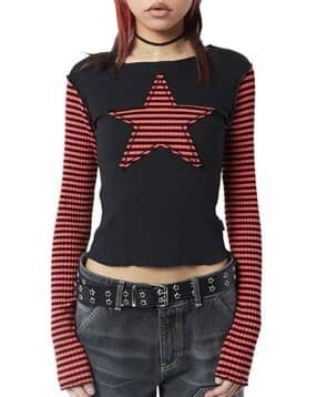 lulu & sky Women Striped Regular Fit T-Shirt-picture-18