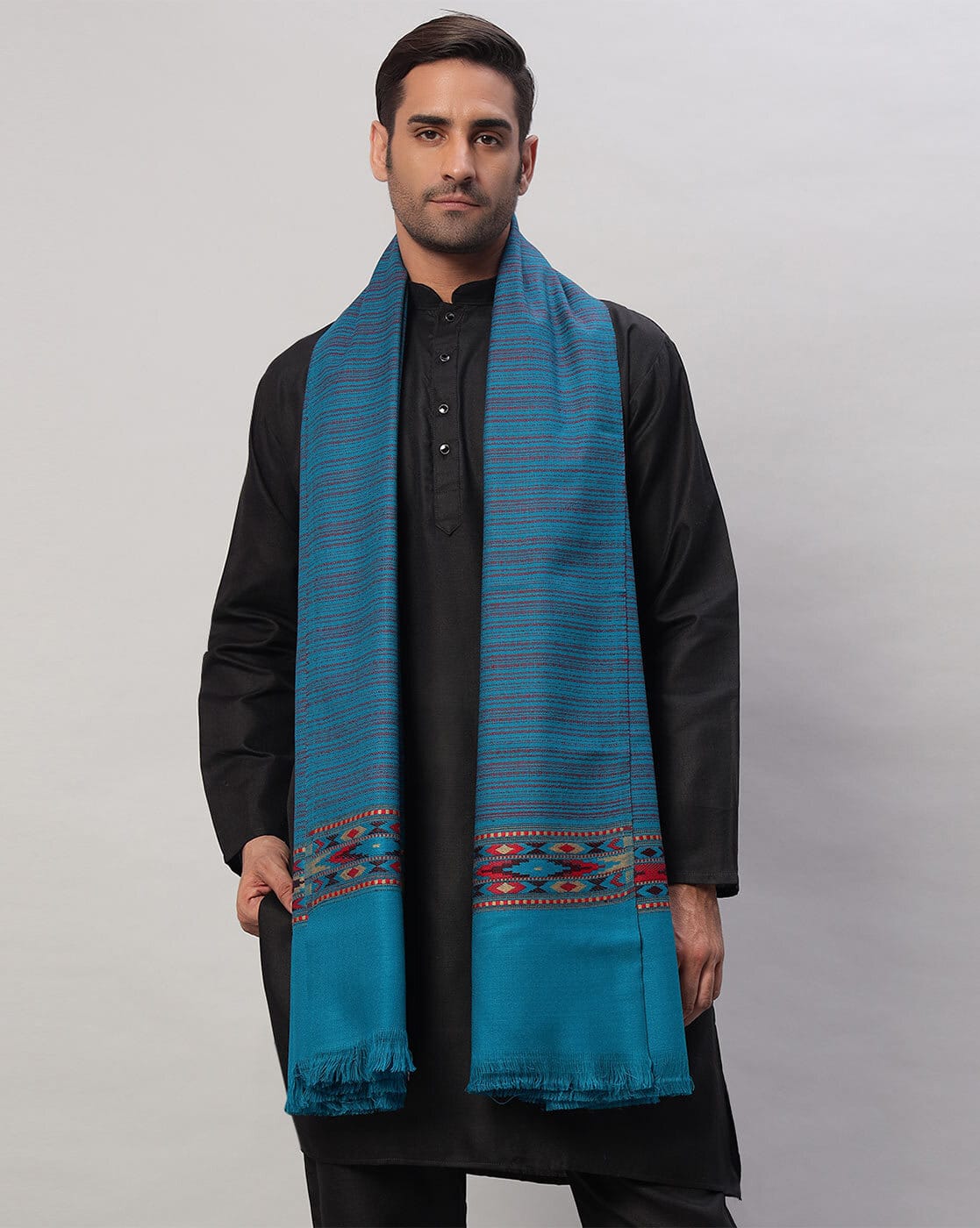 Buy Arabic Blue Shawls & Wraps for Men by Handicraft-palace Online