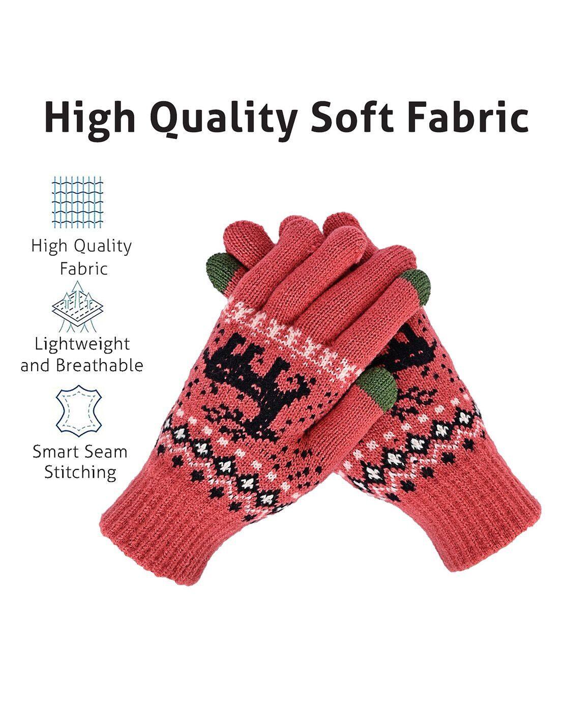 Buy Red Gloves & Masks for Women by Loom Legacy Online