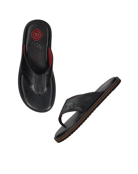 Round-Toe Slip-On Thongs Sandals