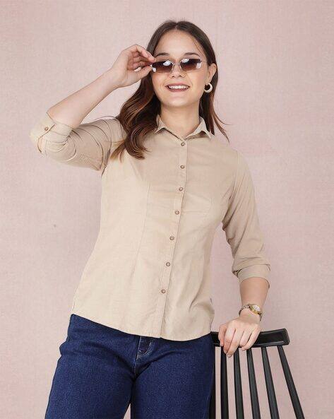 Buy Beige Shirts for Women by Crimsoune club Online