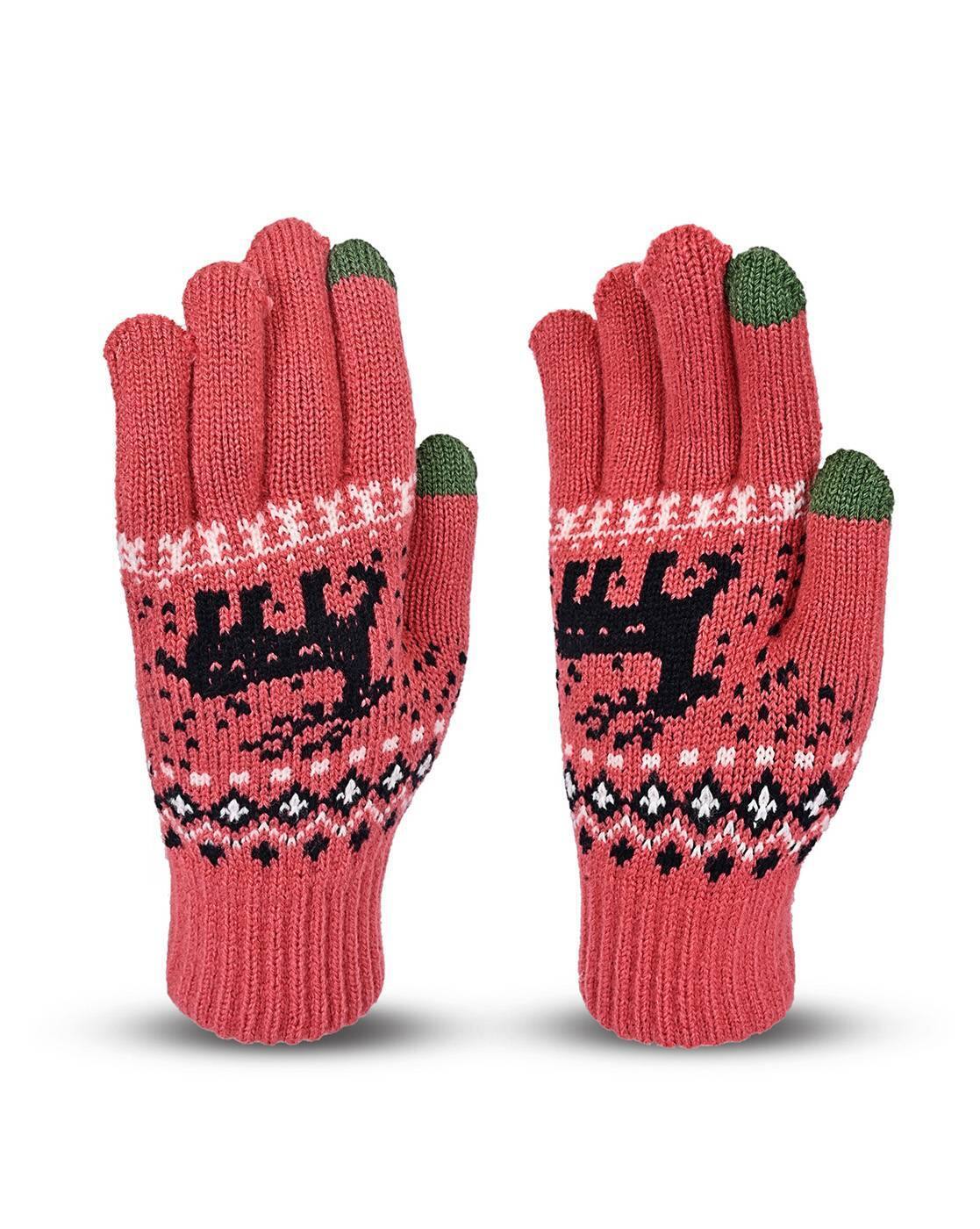 Buy Red Gloves & Masks for Women by Loom Legacy Online