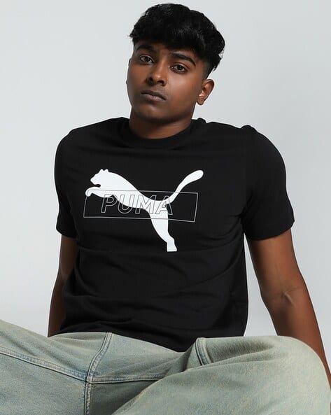 Puma Men Solid Regular Fit Crew- Neck T-shirt