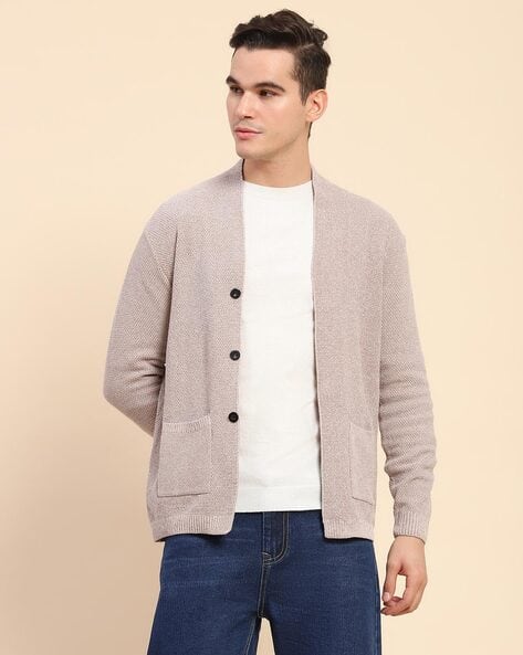 Men Western Wear Open-Front Cardigan