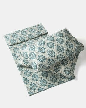 Fabindia Blue Cotton Printed Bed Sheet- King-picture-18