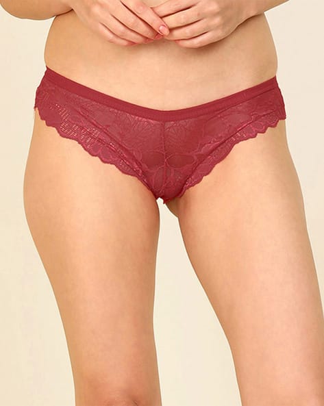 CUMSIN Women Lace Briefs with Scalloped Detail