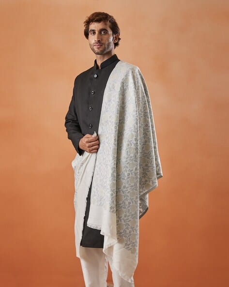 Price History of Pashmoda Woven Design Fringed Shawl from Myntra