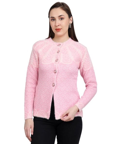 Buy Pink Sweaters Cardigans for Women by CHATANYA Online