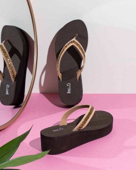 INC 5 Women Embellished Thong-Strap Slip-On Wedges
