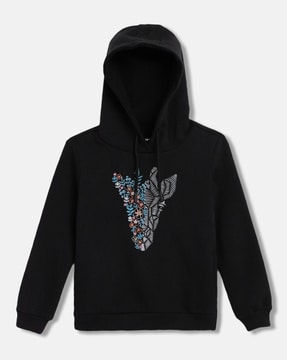 Shops black and blue hoodie