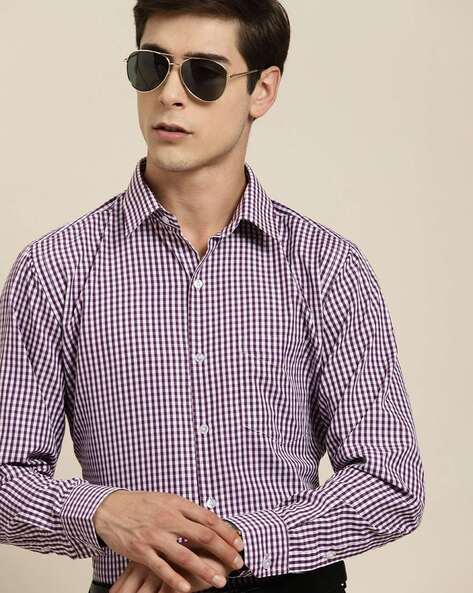 Hancock Men Checks Slim Fit Shirt