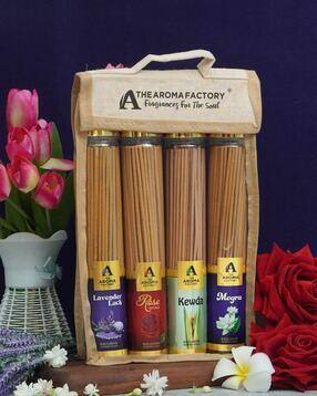 the aroma factory Incense Sticks Floral Set 4 Fragrances Agarbatti-picture-24