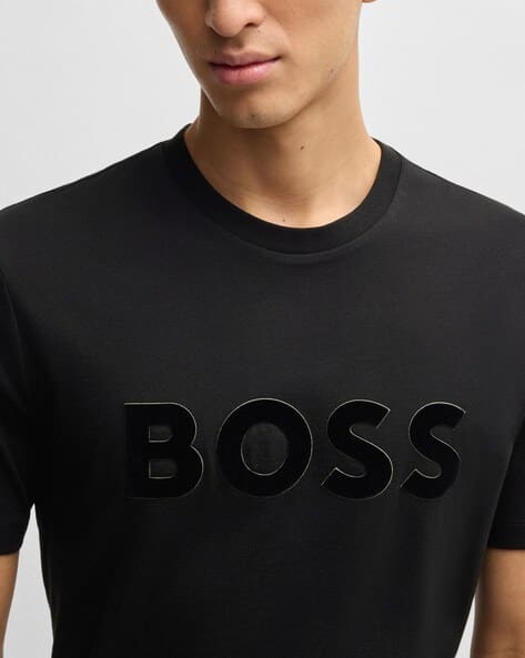 Logo Detail Cotton-Jersey Regular Fit T-Shirt