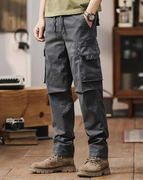 Buy Grey Trousers Pants for Men by Vooter Online