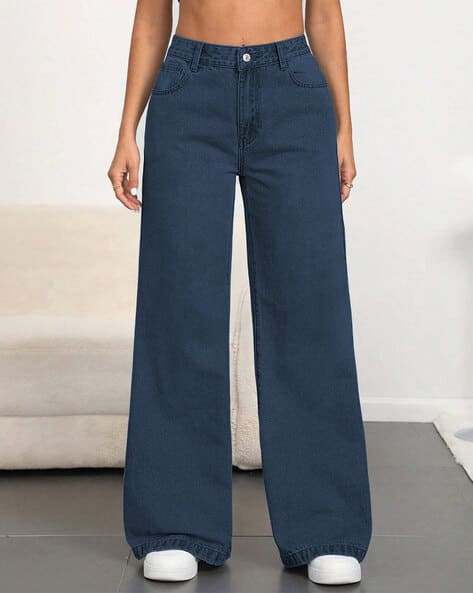 Women High Rise Boyfriend Jeans