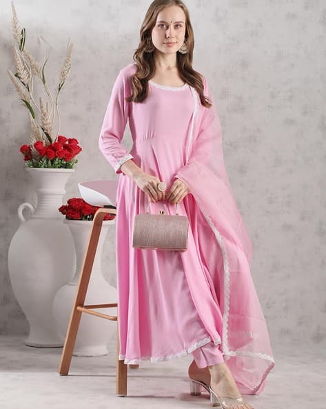 GOSRIKI Women Anarkali Kurta Set