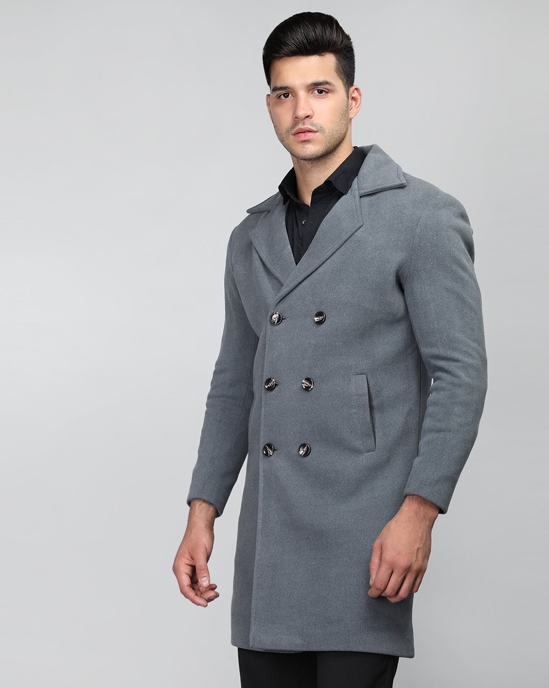 digne collarless jacket coat グレー Buy Grey Jackets & Coats for Men by Dlanxa Online | Ajio.com