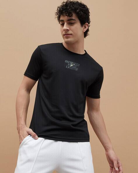 Buy Black Tshirts for Men by FAME FOREVER BY LIFESTYLE Online