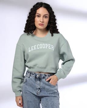 lee cooper Women Logo Relaxed Fit Crew-Neck Sweatshirt-picture-34