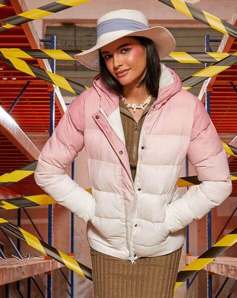 Women Ombre-Dyed Regular Fit Zip-Front Puffer Jacket