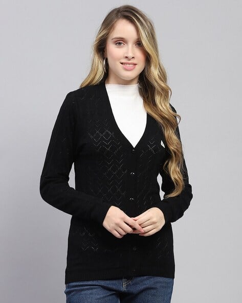 Women Western Wear Self-design Cardigan