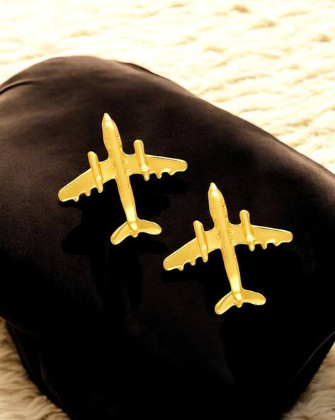 MAHI Women Small Aeroplane Shape Combo of 2 Lapel Pin Brooch